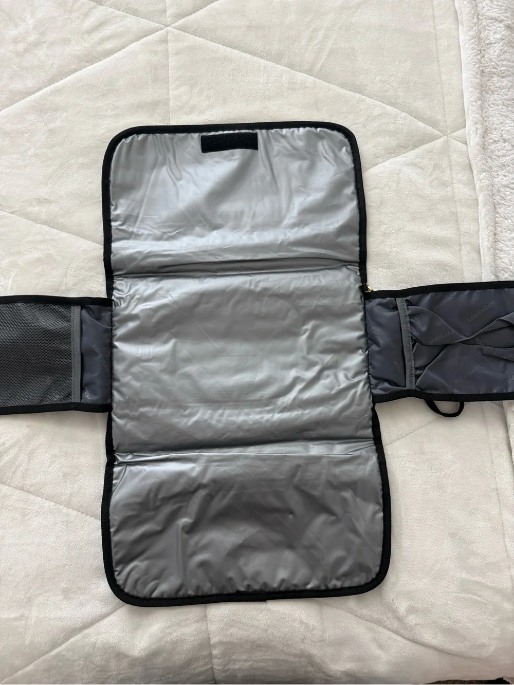 Black Quilted Backpack for Men